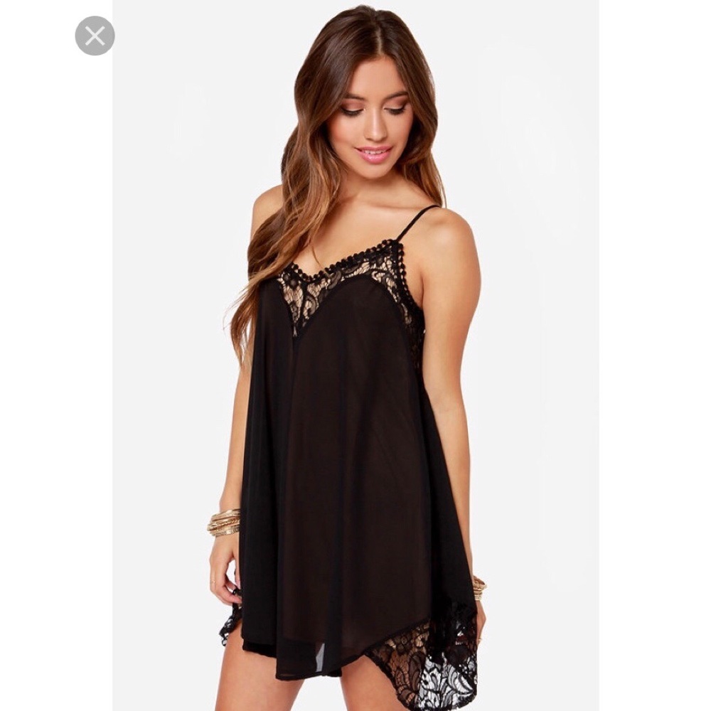 Lulu’s Black Camisole Slip Dress